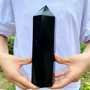 1000 g Obsidian Obelisk Looduslikku Energiat Kivi Reiki Tervendav Kodu Kaunistamiseks Crystal Kingitus 1TK