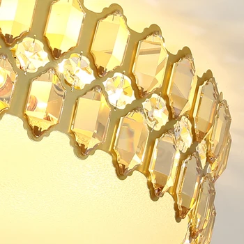 Kaasaegne Kristall Lühter Eest Magamistuba Ring LED Lambid Home Decor Light Fixtures Kuld Laes Lühtrid
