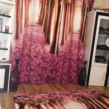 Muidu Must Hall Vintage Roosid Lilled Nordec 3d Decor Prindi elutuba, Magamistuba 1 Paneel Set Kardin Ühendada Kingitus padjapüür