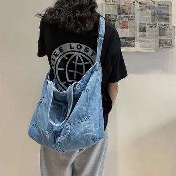 Lõuend Kott Jaapani Korea Mõttes Vintage Naissoost Õpilane Õlakott Kirjandus Fänn Denim Riidest Kotti Messenger Naiste Kott