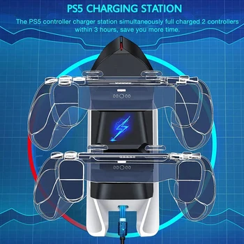 Dual Töötleja Laadimine Seisma Playstation 5, Töötleja Laadimise Dock Station LED Indikaator PS5