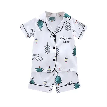 2020. Aasta Uus Kuum Beebi Lapsed Poisid Tüdrukud Väike Puu Prindi Varustus, Komplekti Lühikese Varrukaga Pluus Tops+Lühikesed Püksid Sleepwear Pidžaama