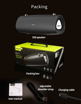 Brändi Hifi Kaasaskantav Bluetooth Kõlar, Bass Subwoofer Boombox Juhtmeta Kõlar+õlarihm Toetab TWS, TF, USB Flash Drive