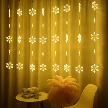 ELI String LED Tuled Lumehelves Haldjas Kardin String Valgus Pulm Kodu Kaunistamiseks Kleit Üles Garden Holiday Veekindel Ramadaani