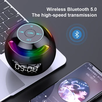 KISSCASE Uusim Kaasaskantav Bluetooth Kõlar Äratuskell Mini Subwoofer Kaardi Raadio Väike Kõlar Telefoni Heli-Kell Kõlar
