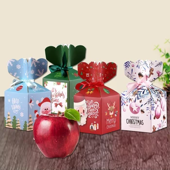 10tk Mini Christams kinkekarbis Apple Pakendid Paberist Karbid Lapsed Käesoleva Xmas Kodu Poole Kauplus Suupiste Candy Pakkimise Kotid