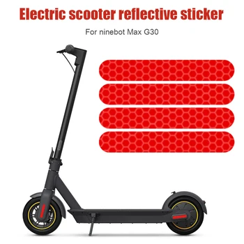4tk Electric Scooter Kleebised Öö Ohutuse Peegeldav Kleebised Väljas Kaasaskantav Roller Rula jaoks Ninebot MAX