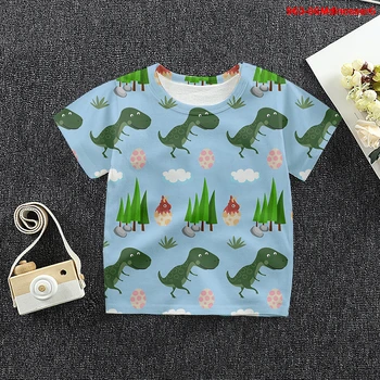 T-Särk Kids 3D-Baby Poiste Riided Suvel Hip-Hop Naljakas Dinosaurus Prindi Tshirt Cartoon Väikelapse Tüdruk Lapsed Lühikesed Varrukad Tops