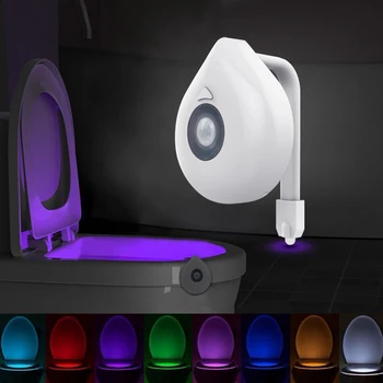 D5 LED Wc-poti Öö Valguses Liikumisandur WC Valguse 8 Värvi Muutlik Lamp AAA Patarei Jõul Backlight Wc-Pott Laps
