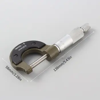Parimate 0-25mm 0.01 mm Rööpmelaiusega Väljaspool Meetriline Mikromeeter Vahend Metallist Mechanist Paksus Vahend Brändi Uusi Kuumi Müük