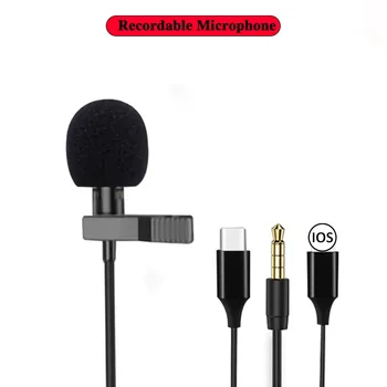 Mini Kaasaskantav Kondensaator Mikrofon Clip-Revääri Mic Juhtmega Mikrofon Telefoni Sülearvuti
