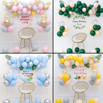 52pcs Latex Balloon Vanik Komplekt Sünnipäeva Teenetemärkide Õhupalli Taustaks Sinine Roosa Roheline Poiss, Tüdruk, Pool Soosib Tarvikud
