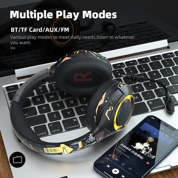 Uus Väike Viivitus Wireless Gaming Kõrvaklapid koos Hd Mic Bluetooth-Peakomplekti Värvikas Led Tuled, Müra Tühistamises Kokkuvolditavad Kõrvaklapid