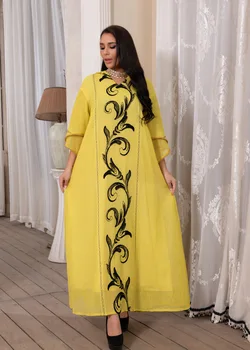 Eid Mubarak Abaya Dubai Türgi Abayas Moslemi Hijab Kleit Aafrika India Maxi Kleidid Naistele Islam Kauhtana Maroko seal kaftan Rüü