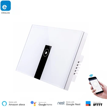 EweLink ELI ja USA Smart Wifi Seina Valguse Lüliti 1 2 3 4 Gang/Touch / WiFi/APP Remote Smart Home Seina Touch Lüliti Tööd Alexa