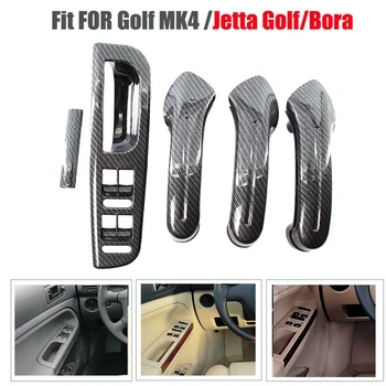 5 Tk / Set Akna Klaasi, Lift Nuppu juhtpaneel Ukse Käepide Kate-Golf 4 Jetta MK4 Bora 1998-2004