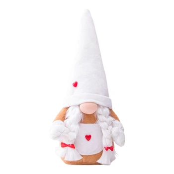 Happy Valentine ' s DayRed Armastus Südames Gnome Käsitöö rootsi Tomte Palus Nukud F3MB