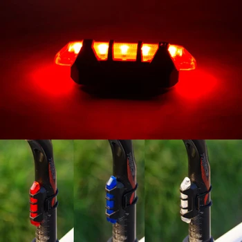 1TK Veekindel Jalgratta Tagumine tagatuled LED USB Laetav Öö Ratsutamine Ohutuse Lamp