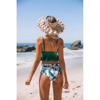 Ruffle Ujumistrikoo Naiste Kõrge Vöökoht Bikiinid 2020 Push Up Supelrõivad Naiste Sexy Bikini Brasiilia Ujuda Masti Trikoo Beachwear