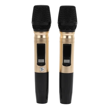 UHF Traadita Mikrofon Speaker System Vastuvõtja 3,5 mm 6.35 mm Adapter DJ, Karaoke Kõne Salvestamise Võimendi