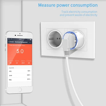 Gosund 15A Smart Wifi Pistik Koos Power Jälgida Smart Home Traadita Pistikupesa Pistikupesa Töötab Alexa Google ' i Kodu Tuya App
