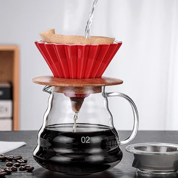 Espresso Kohv Filter karikaga,Keraamiline Vala üle kohvimasin koos alusega V60 Lehter Dripper,Kohvi Tarvikud