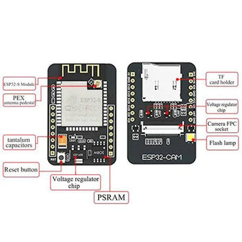 ESP32-CAM ESP32-S WIFI Bluetooth Juhatuse OV2640 2MP Traadita Kaamera Moodul TF-Kaardi Pesa koos IPEX 2.4 G SMA Antenn Arduino
