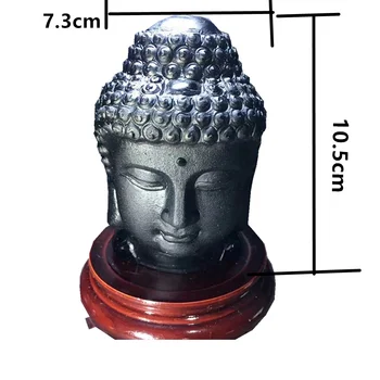 Looduslik Obsidian Crystal Buddha pea skulptuur kvarts kivi home decor fengshui kaunistused