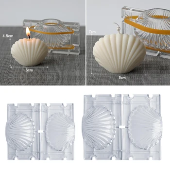 3D Seashell Lõhnav Küünal Hallituse Shell Küünla valmistamiseks Hallitusseened DIY Kook Decor