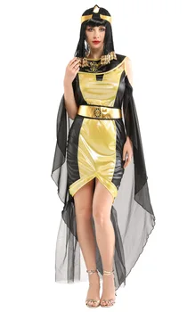 Täiskasvanud, Naised Egiptuse Kuninganna Printsess Kleidid Varjatud Halloween Cosplay Kostüümid Maskeraad Carnival Osapoole Rolli Mängida Dress Up Sobiks