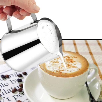 Espresso Aurutatud Kann Set 20OZ/600Ml Mõõtmine Sees Roostevabast Terasest Piima-Le Cup -espressomasinad
