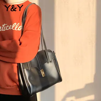 Y&Y Suurte Naiste Tassima Kotid Uus Retro õlakott Casual Kott Commuter Kotid, Meeste ja Naiste Minimalistlik Disainer Käekotid