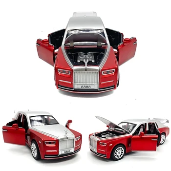 1:28 Rolls Royce Sulamist Mudel Mänguasja Auto Simulatsiooni Heli Tuli Tagasi tõmbuma 6 Ukseline Kogumise Mänguasjad Diecast Sõidukite Poistele CT0290