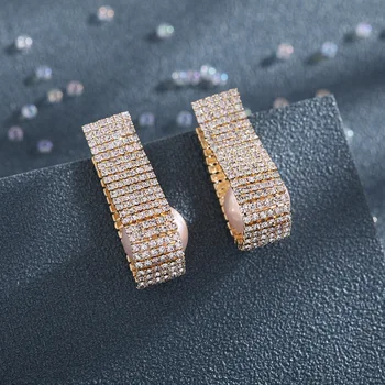 Kõrge Kvaliteediga Isiksuse S925 Silver Needle Pearl Kuld Mitmekihilised Crystal Liialdatud Geomeetria Naiste Kõrvarõngad, Pärl Kõrvarõngad