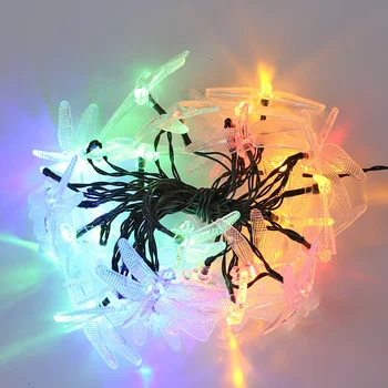 5/6.5 m, Päikese-Dragonfly String LED Tuled Vanik Veekindel Haldjas Lambid Väljas Aed Jõulud Pulmapidu Teenetemärgi