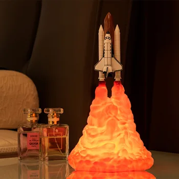 3D-printimine raketi valgus täiskuu valgus kosmosesüstik kerge smart home öö valguses uus kummaline tabel lamp sünnipäeva kingitus