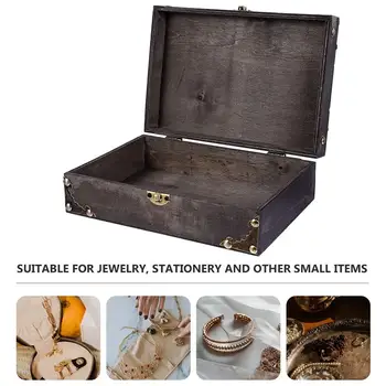 1tk Puidust Pisiasju Ladustamise Kasti Mitmeotstarbeline Praktiline tühi-tähi Storage Box tühi-tähi Box