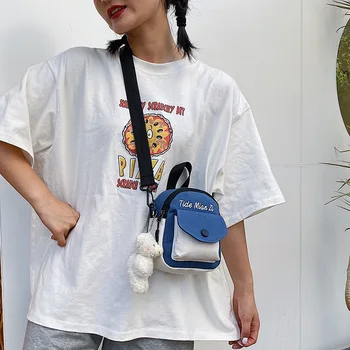 2021 Uus Armas Tüdruk, Lõuend Kott Jaapani Ins Tabanud Värv Väike Kott Tüdruk Pastoraalne Kunsti Väike Värske Messenger Kott Õlal Kott