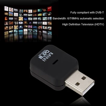 HDTV PC TV Stick Mini-USB 2.0 Digitaalne DVB-T Eetrisse Antenn Vastuvõtja Tuuner Majapidamises TV Vaadates Tarvikud