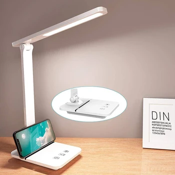 LED laualamp, 14W Eye-Hooliv Tabel Lamp Telefoni Seista, 3 Värvi režiimi, 800 Luumenit Astmevaba Dimm, Vajutage Control