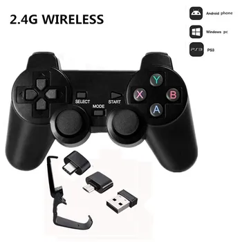 2.4 G Juhtmevaba mängukontroller Juhtnuppu Mikro-Adapteriga USB OTG Android TV Box PC Gamepad PS3