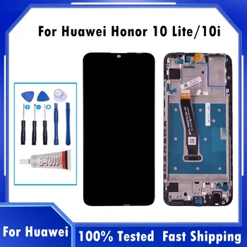 Testitud Uus Huawei Honor 10 Lite Touch Screen Digitizer LCD Ekraan Koos Raami Huawei Honor 10i Lcd HRY-LX1 HRY-LX2