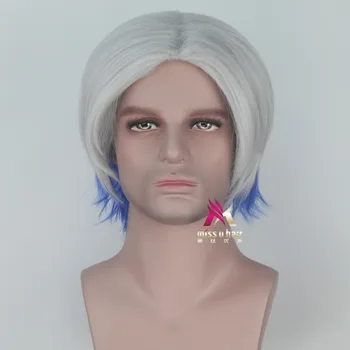 Uus Film Valmis Üks Mängija Parzival juuksed Cosplay Rekvisiitide Stiilne Sinine Valge Õmblemine Sünteetiline Cosplay Parukad Aksessuaar +parukas kork