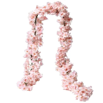 Kunstlik Cherry Blossom Vanik Rippuvad Viinapuu Silk Vanik Pulmapidu Decor