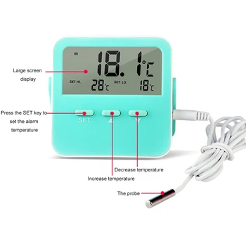 Digitaalne Temperatuuri-Niiskuse Mõõtja Temperatuuri Alarm Termomeeter Kodus Elektroonilise Hygrometer Termomeetri jaoks Külmkapp