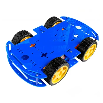 4 Ratast Stabiilne DIY Doule-kiht Smart Auto Šassii Komplektid Plastikust Varuosad Ere Värv Kiirus Tacho Mehaaniline konstruktsioon
