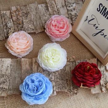 5tk Ilus Väike Värske Silk Kunstlikku Lille Pea Korra Kodu Kaunistamiseks Simulatsiooni Lilled Sünnipäeva, Pulmapidu
