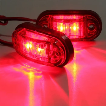 10TK Hoiatus LED-Dioodi Valgus Haagisega Veoauto Oranž Valge Punane LED pidurituled Lamp 66x7.5mm