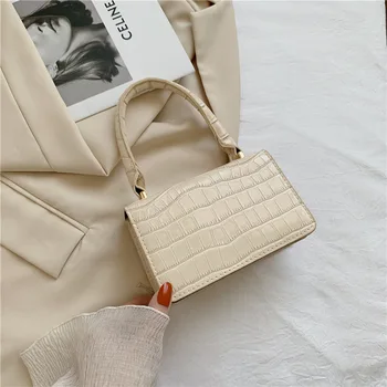 Elegantne Naine Mini kott 2021 Uus Kvaliteet Nahast Naiste Käekott Krokodilli mustriga Kett Õlal Messenger Kott