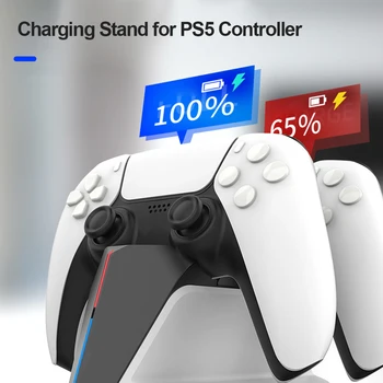 Dual Kiire Laadija PS5 Wireless Controller Dual Juhtnuppu Desktop laadimisdoki Häll Jaama Sony PS5 Juhtnuppu Gamepad